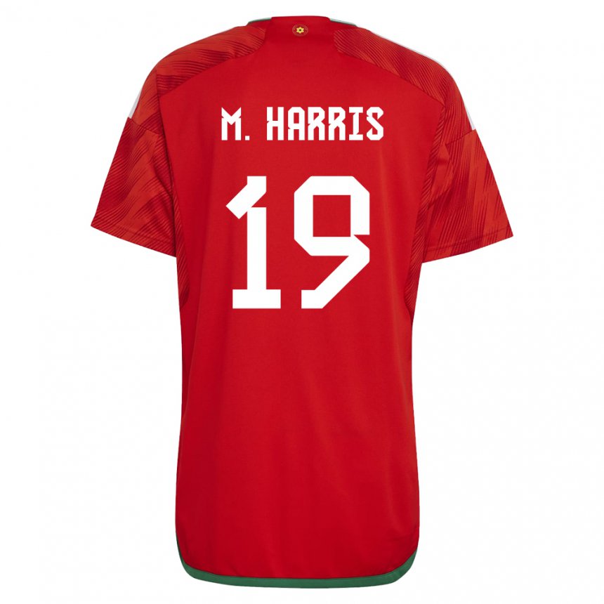 Niño Camiseta Gales Mark Harris #19 Rojo 1ª Equipación 22-24 La Camisa Perú