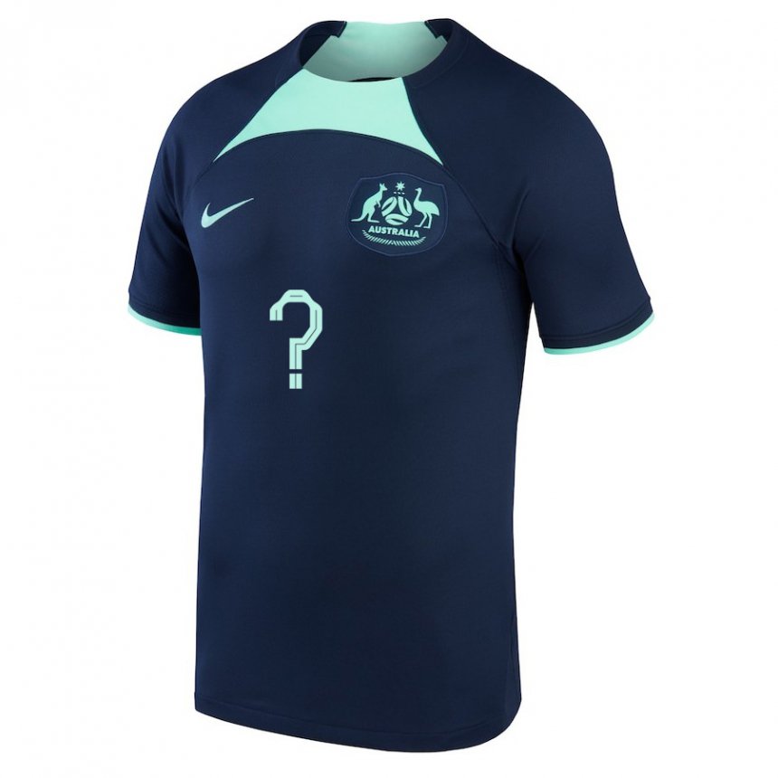 Niño Camiseta Australia Su Nombre #0 Azul Oscuro 2ª Equipación 22-24 La Camisa Perú