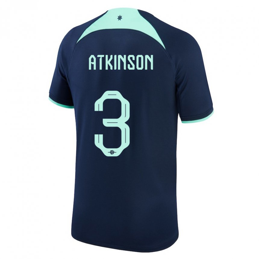 Niño Camiseta Australia Nathaniel Atkinson #3 Azul Oscuro 2ª Equipación 22-24 La Camisa Perú