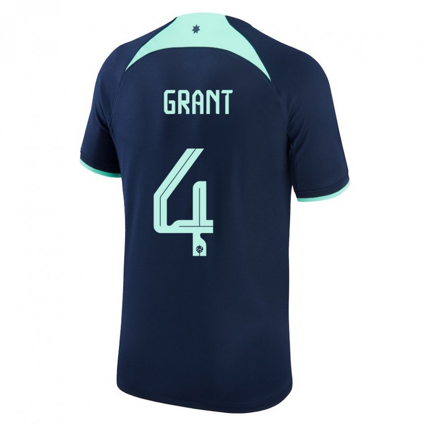 Niño Camiseta Australia Rhyan Grant #4 Azul Oscuro 2ª Equipación 22-24 La Camisa Perú