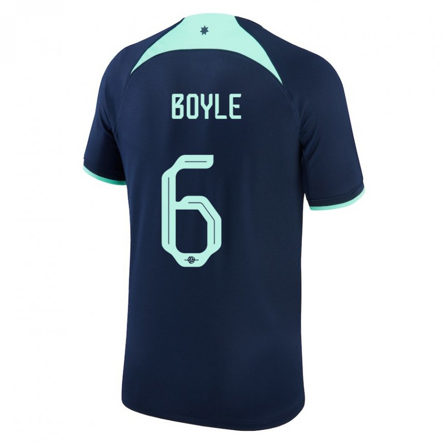 Niño Camiseta Australia Martin Boyle #6 Azul Oscuro 2ª Equipación 22-24 La Camisa Perú