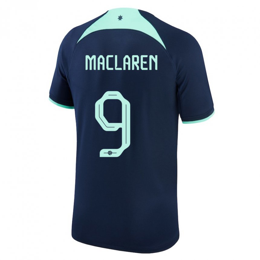 Niño Camiseta Australia Jamie Maclaren #9 Azul Oscuro 2ª Equipación 22-24 La Camisa Perú