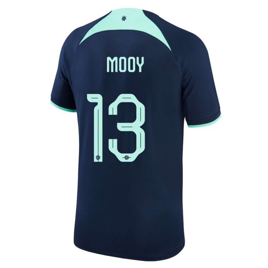 Niño Camiseta Australia Aaron Mooy #13 Azul Oscuro 2ª Equipación 22-24 La Camisa Perú