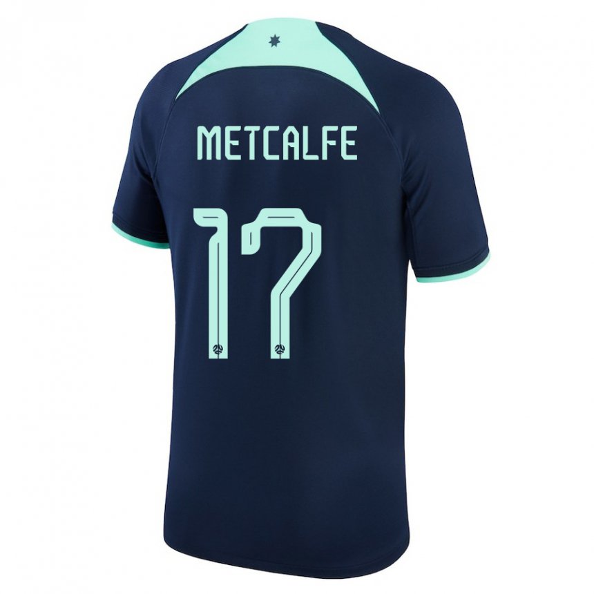 Niño Camiseta Australia Connor Metcalfe #17 Azul Oscuro 2ª Equipación 22-24 La Camisa Perú