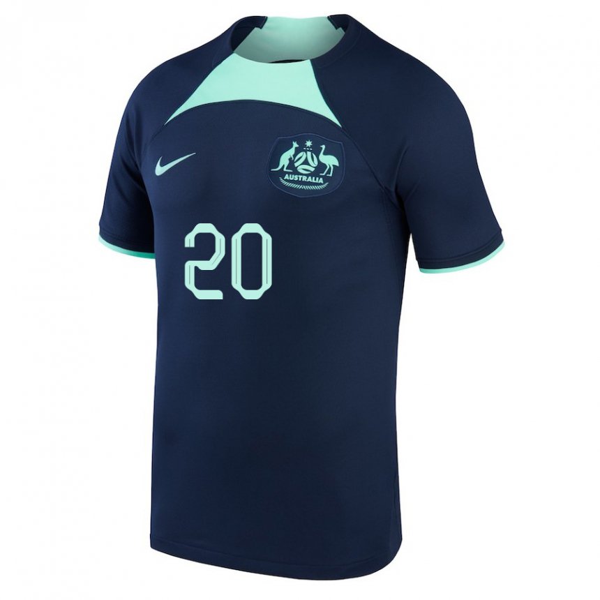 Niño Camiseta Australia Trent Sainsbury #20 Azul Oscuro 2ª Equipación 22-24 La Camisa Perú