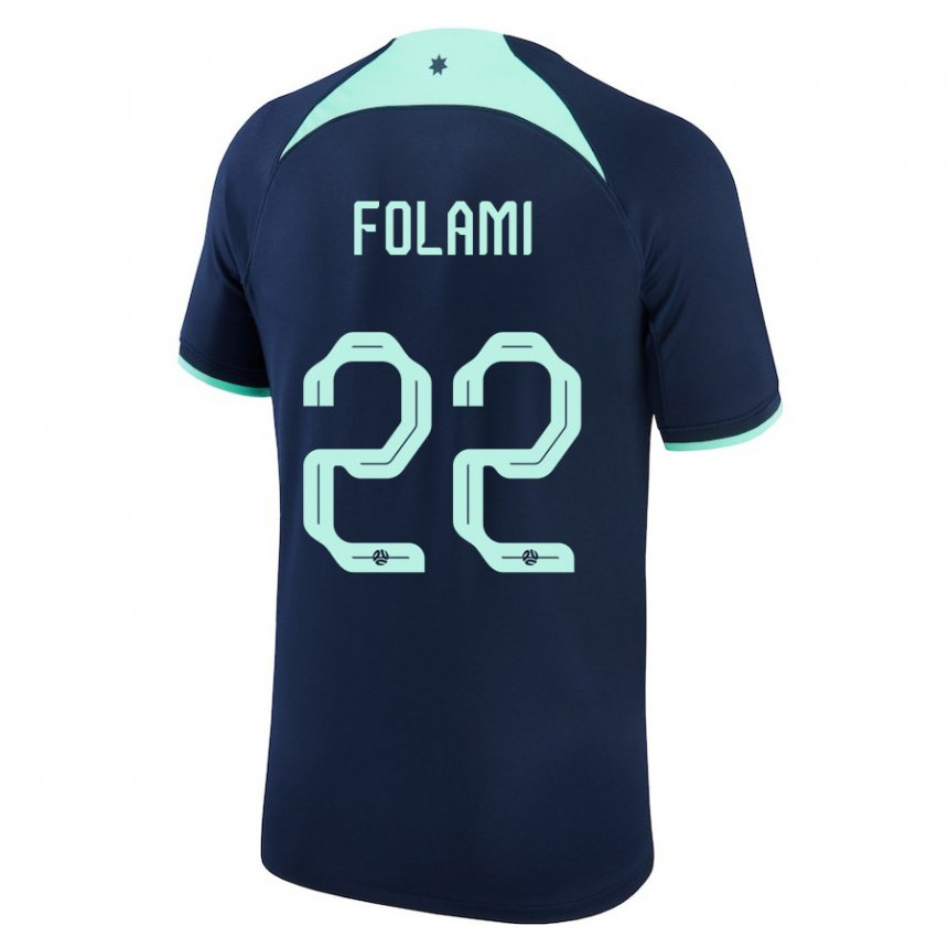 Niño Camiseta Australia Ben Folami #22 Azul Oscuro 2ª Equipación 22-24 La Camisa Perú