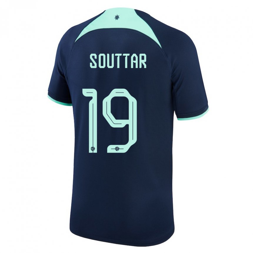 Niño Camiseta Australia Harry Souttar #19 Azul Oscuro 2ª Equipación 22-24 La Camisa Perú