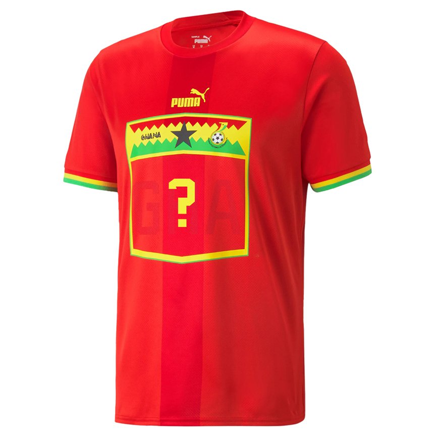 Niño Camiseta Ghana Su Nombre #0 Rojo 2ª Equipación 22-24 La Camisa Perú