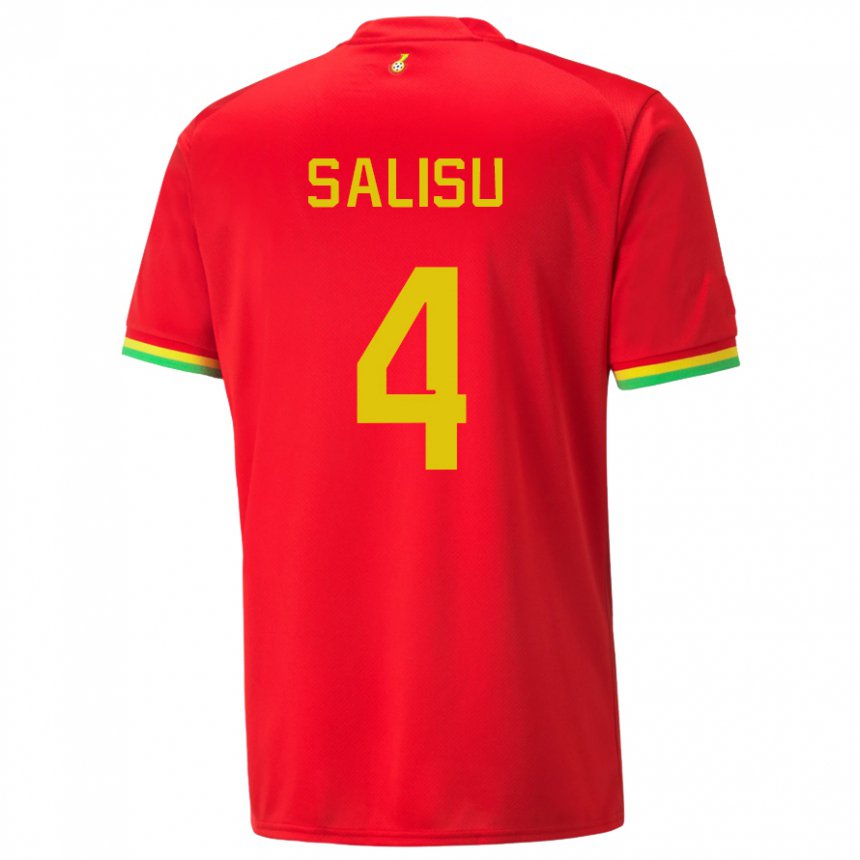 Niño Camiseta Ghana Mohammed Salisu #4 Rojo 2ª Equipación 22-24 La Camisa Perú