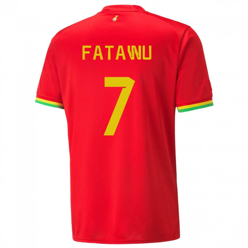 Niño Camiseta Ghana Issahaku Fatawu #7 Rojo 2ª Equipación 22-24 La Camisa Perú