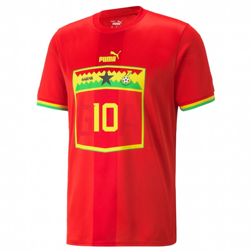 Niño Camiseta Ghana Andre Ayew #10 Rojo 2ª Equipación 22-24 La Camisa Perú