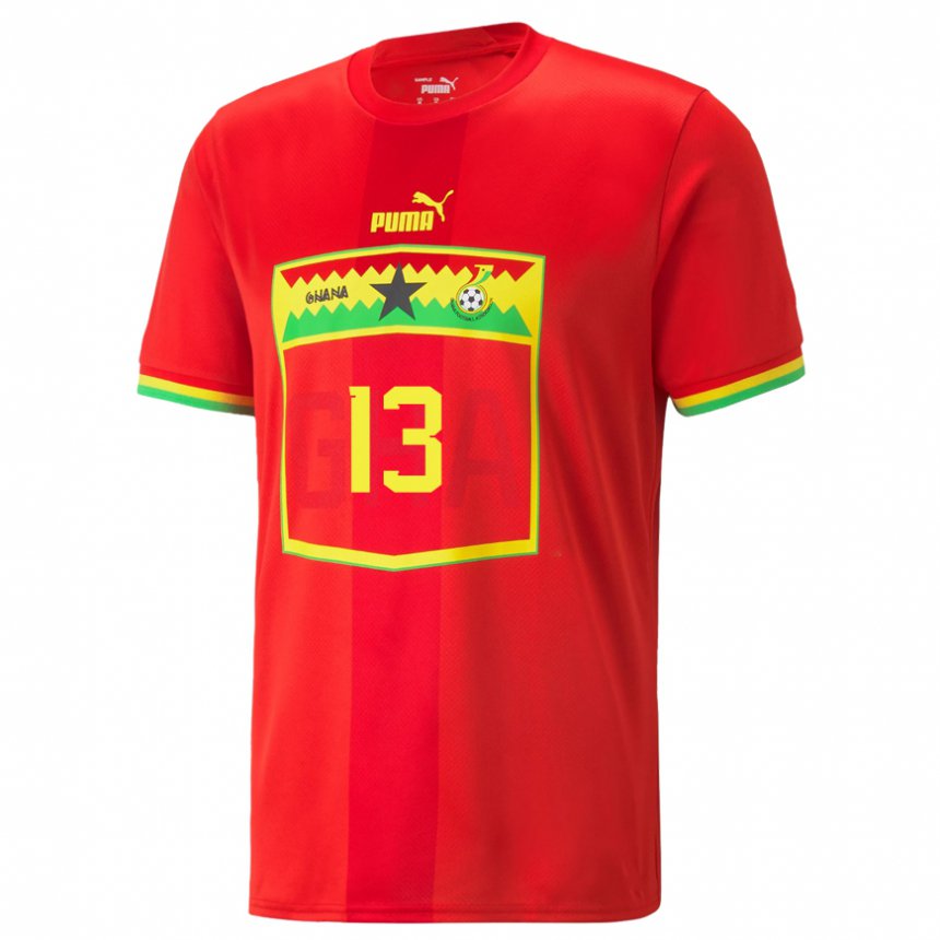 Niño Camiseta Ghana Felix Afena-gyan #13 Rojo 2ª Equipación 22-24 La Camisa Perú