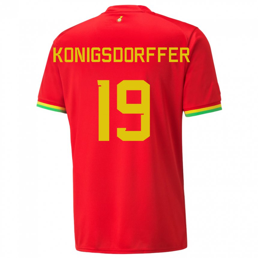 Niño Camiseta Ghana Ransford-yeboah Konigsdorffer #19 Rojo 2ª Equipación 22-24 La Camisa Perú