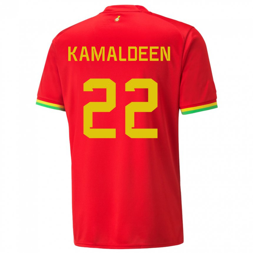 Niño Camiseta Ghana Kamaldeen Sulemana #22 Rojo 2ª Equipación 22-24 La Camisa Perú