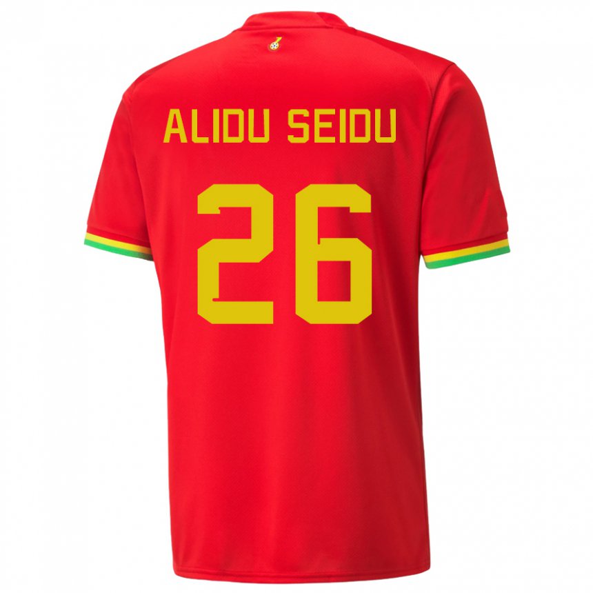 Niño Camiseta Ghana Alidu Seidu #26 Rojo 2ª Equipación 22-24 La Camisa Perú