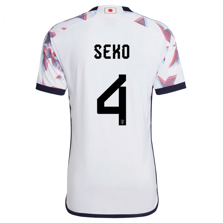 Niño Camiseta Japón Ayumu Seko #4 Blanco 2ª Equipación 22-24 La Camisa Perú