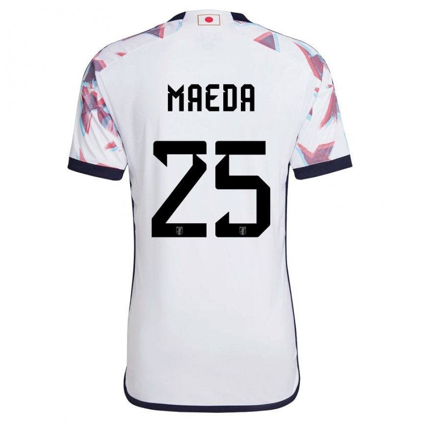 Niño Camiseta Japón Daizen Maeda #25 Blanco 2ª Equipación 22-24 La Camisa Perú