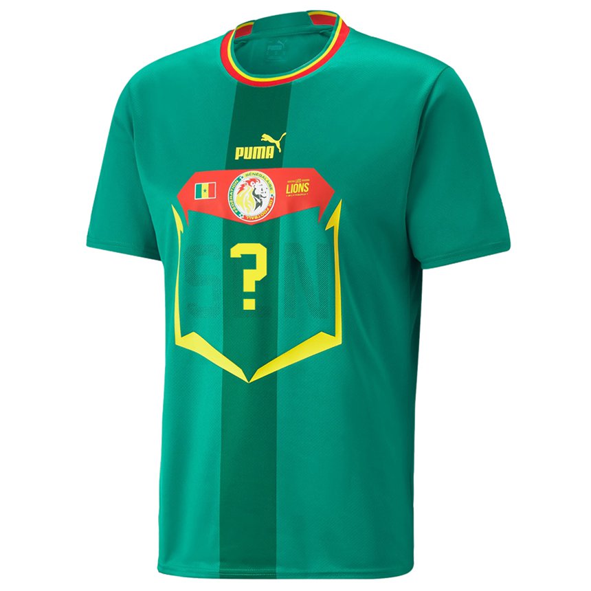 Niño Camiseta Senegal Su Nombre #0 Verde 2ª Equipación 22-24 La Camisa Perú