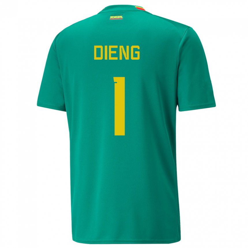 Niño Camiseta Senegal Timothy Dieng #1 Verde 2ª Equipación 22-24 La Camisa Perú