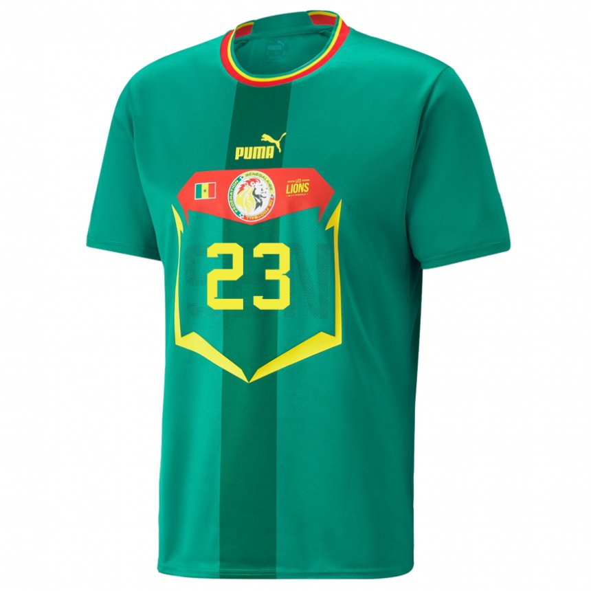 Niño Camiseta Senegal Alfred Gomis #23 Verde 2ª Equipación 22-24 La Camisa Perú