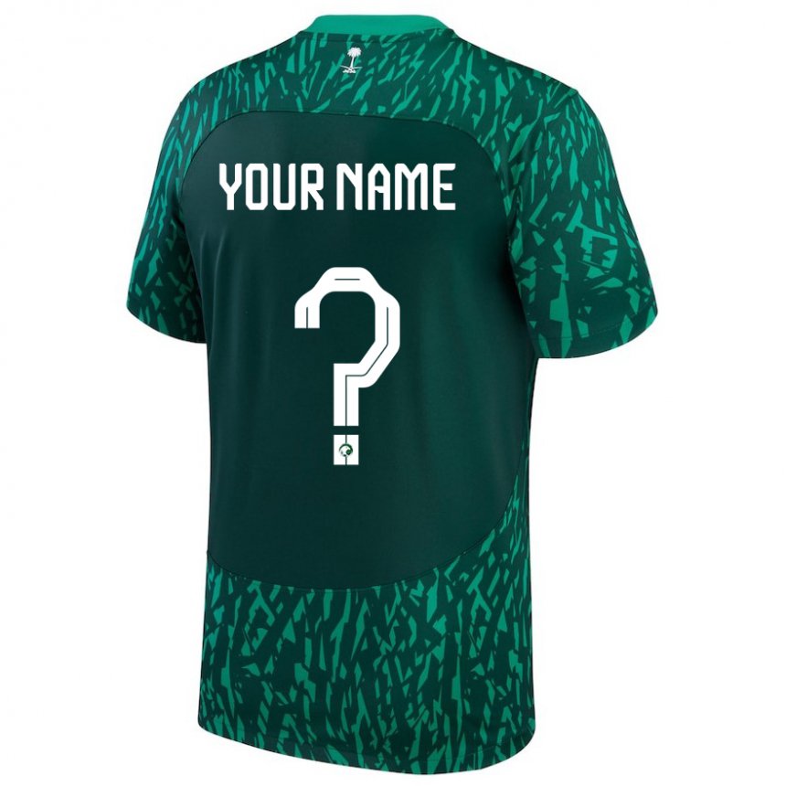 Niño Camiseta Arabia Saudita Su Nombre #0 Verde Oscuro 2ª Equipación 22-24 La Camisa Perú
