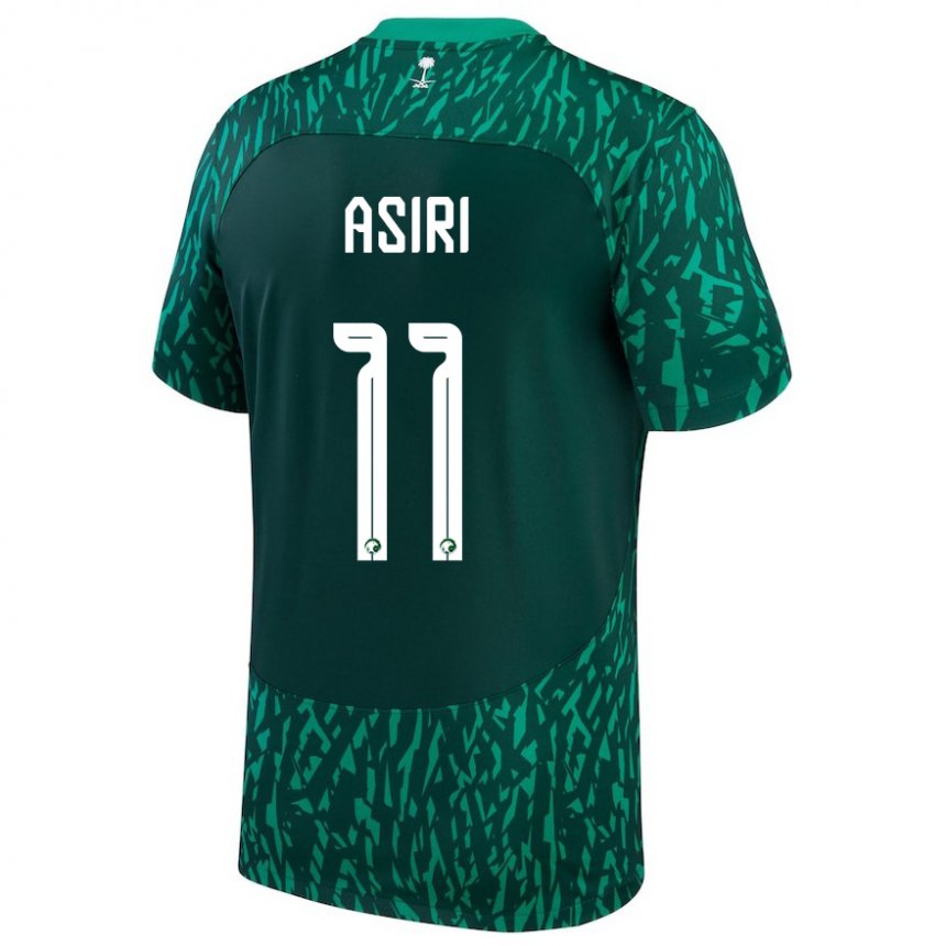 Niño Camiseta Arabia Saudita Haitham Asiri #11 Verde Oscuro 2ª Equipación 22-24 La Camisa Perú