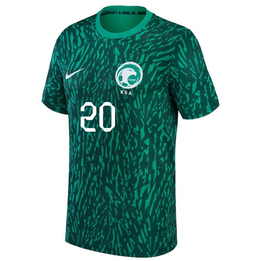 Niño Camiseta Arabia Saudita Haroune Camara #20 Verde Oscuro 2ª Equipación 22-24 La Camisa Perú