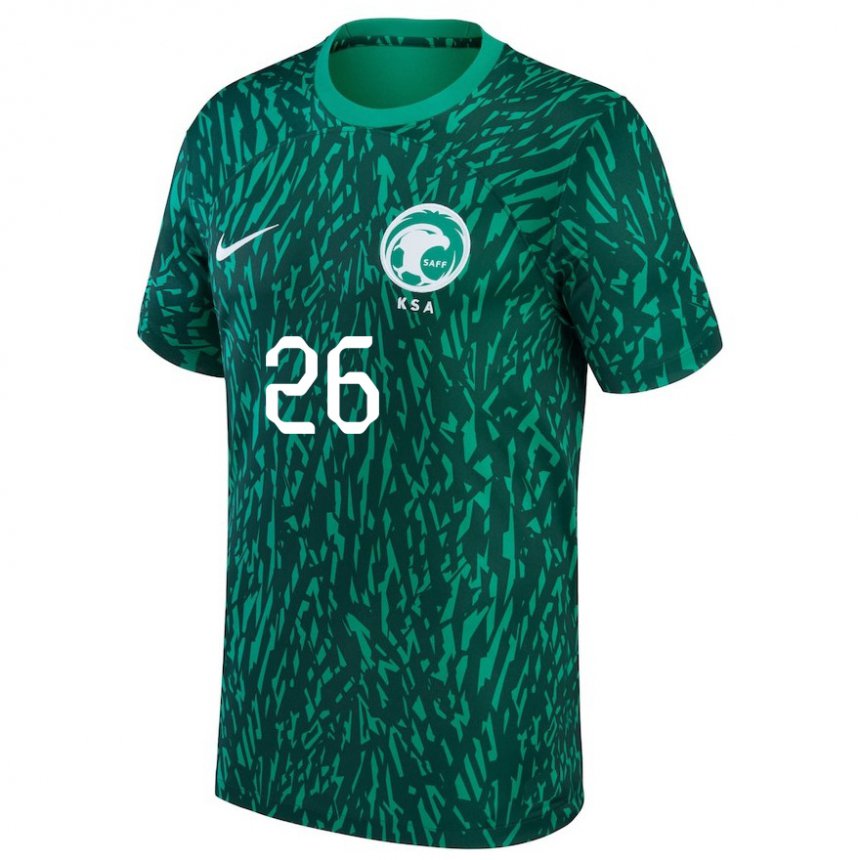 Niño Camiseta Arabia Saudita Riyadh Sharahili #26 Verde Oscuro 2ª Equipación 22-24 La Camisa Perú