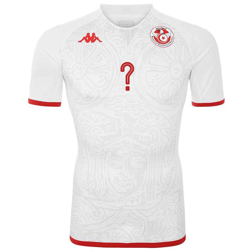 Niño Camiseta Túnez Su Nombre #0 Blanco 2ª Equipación 22-24 La Camisa Perú