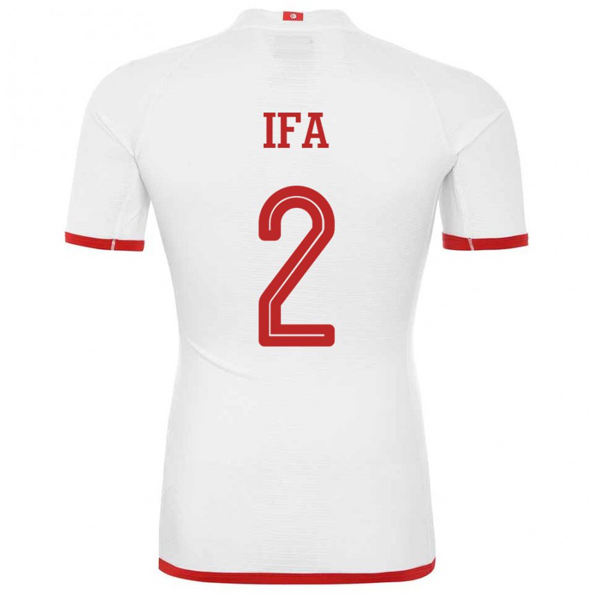 Niño Camiseta Túnez Bilel Ifa #2 Blanco 2ª Equipación 22-24 La Camisa Perú