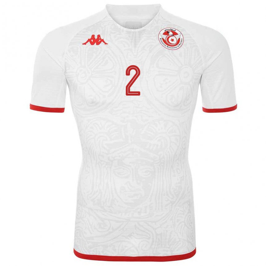 Niño Camiseta Túnez Bilel Ifa #2 Blanco 2ª Equipación 22-24 La Camisa Perú