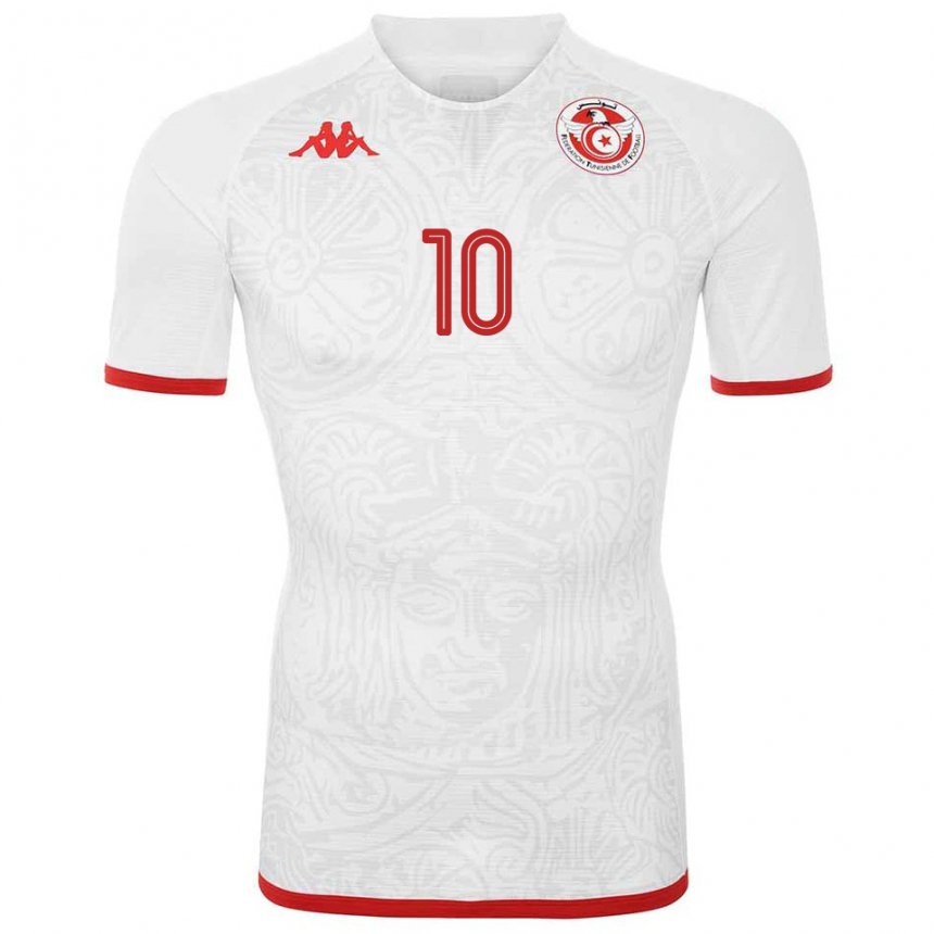 Niño Camiseta Túnez Wahbi Khazri #10 Blanco 2ª Equipación 22-24 La Camisa Perú