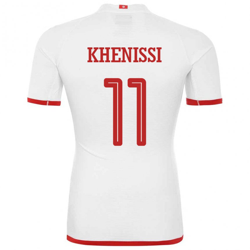 Niño Camiseta Túnez Taha Yassine Khenissi #11 Blanco 2ª Equipación 22-24 La Camisa Perú