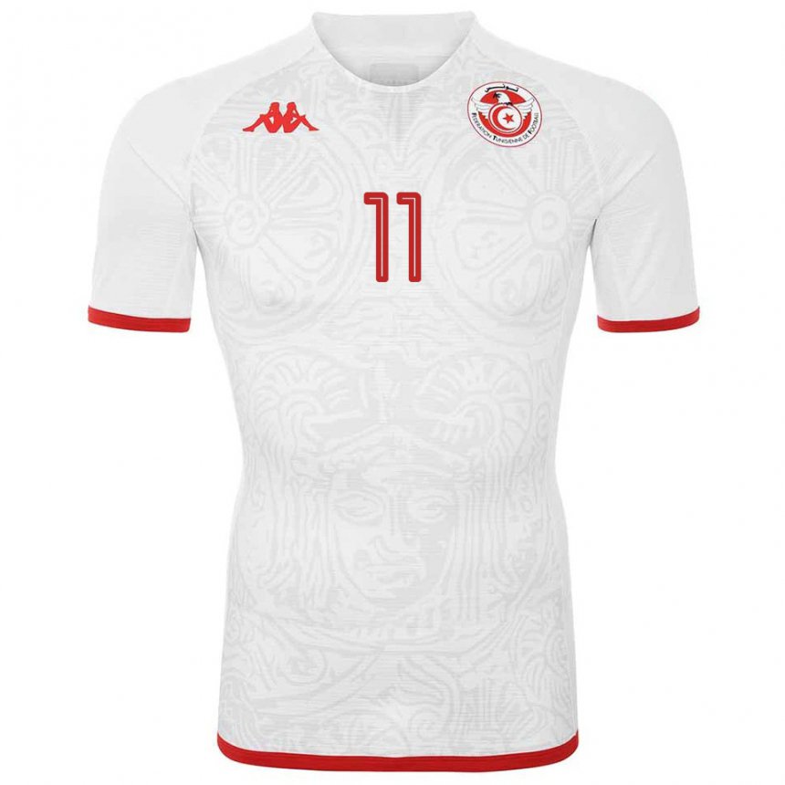 Niño Camiseta Túnez Taha Yassine Khenissi #11 Blanco 2ª Equipación 22-24 La Camisa Perú