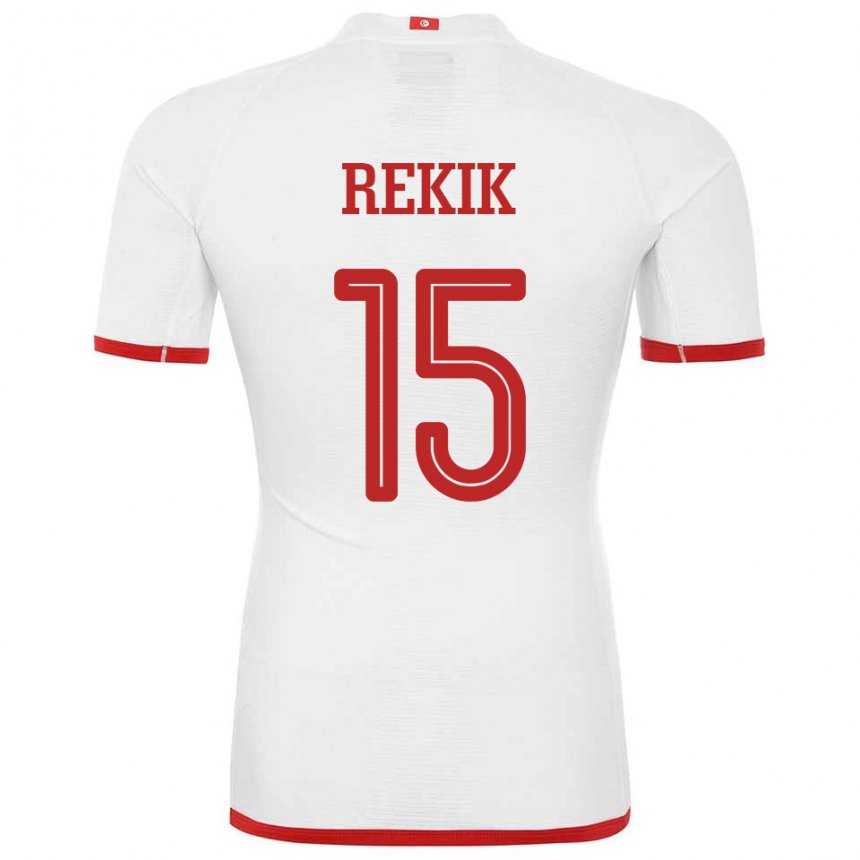 Niño Camiseta Túnez Omar Rekik #15 Blanco 2ª Equipación 22-24 La Camisa Perú