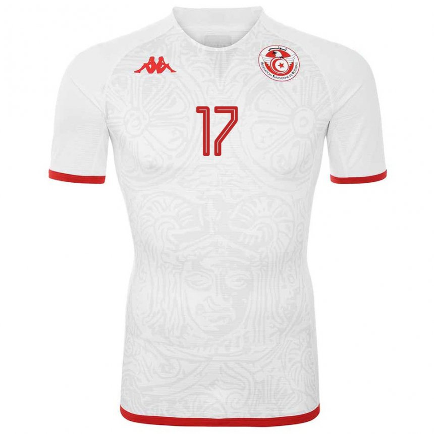 Niño Camiseta Túnez Ellyes Skhiri #17 Blanco 2ª Equipación 22-24 La Camisa Perú