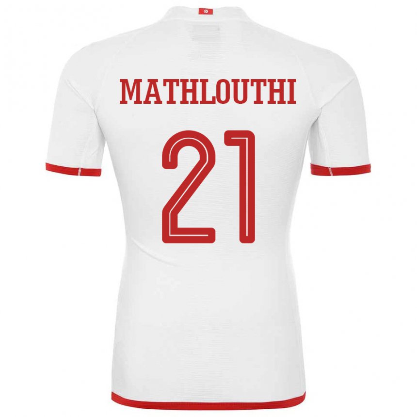 Niño Camiseta Túnez Hamza Mathlouthi #21 Blanco 2ª Equipación 22-24 La Camisa Perú