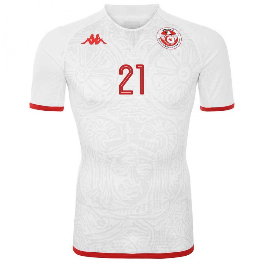 Niño Camiseta Túnez Hamza Mathlouthi #21 Blanco 2ª Equipación 22-24 La Camisa Perú