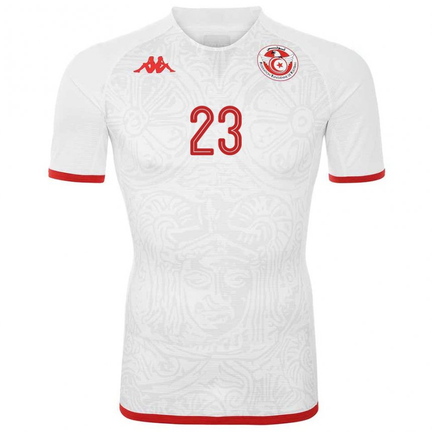 Niño Camiseta Túnez Naim Sliti #23 Blanco 2ª Equipación 22-24 La Camisa Perú