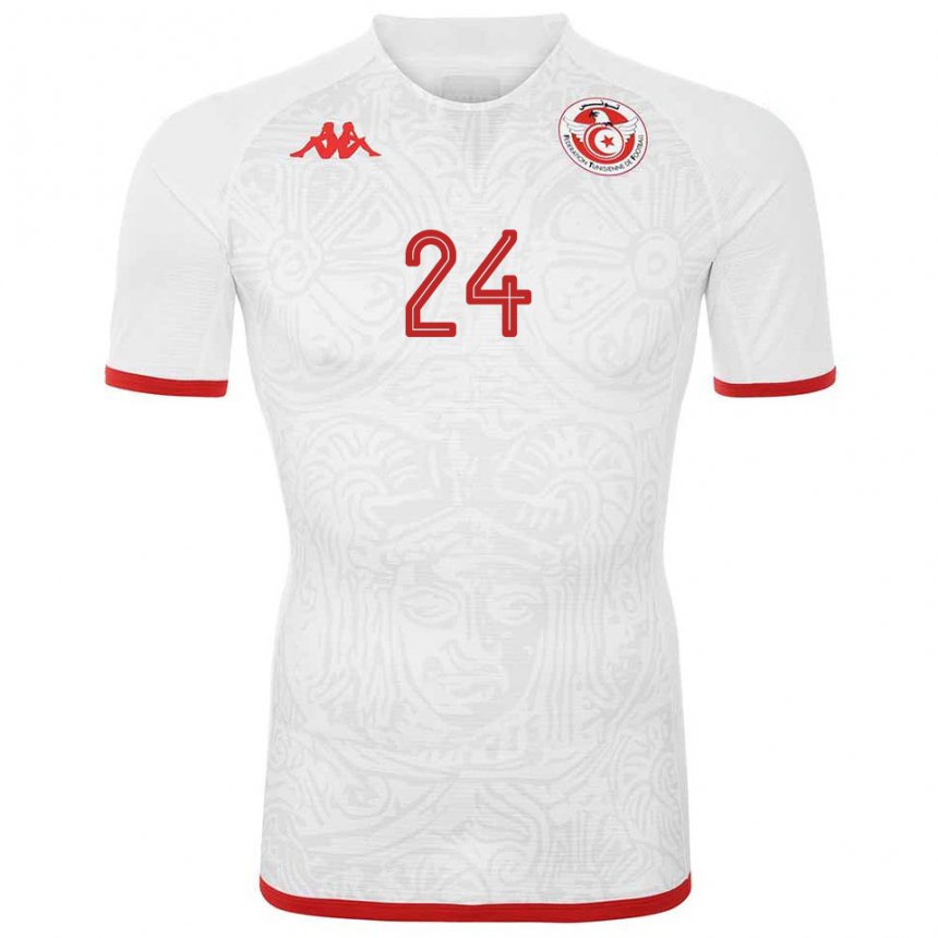 Niño Camiseta Túnez Rami Kaib #24 Blanco 2ª Equipación 22-24 La Camisa Perú