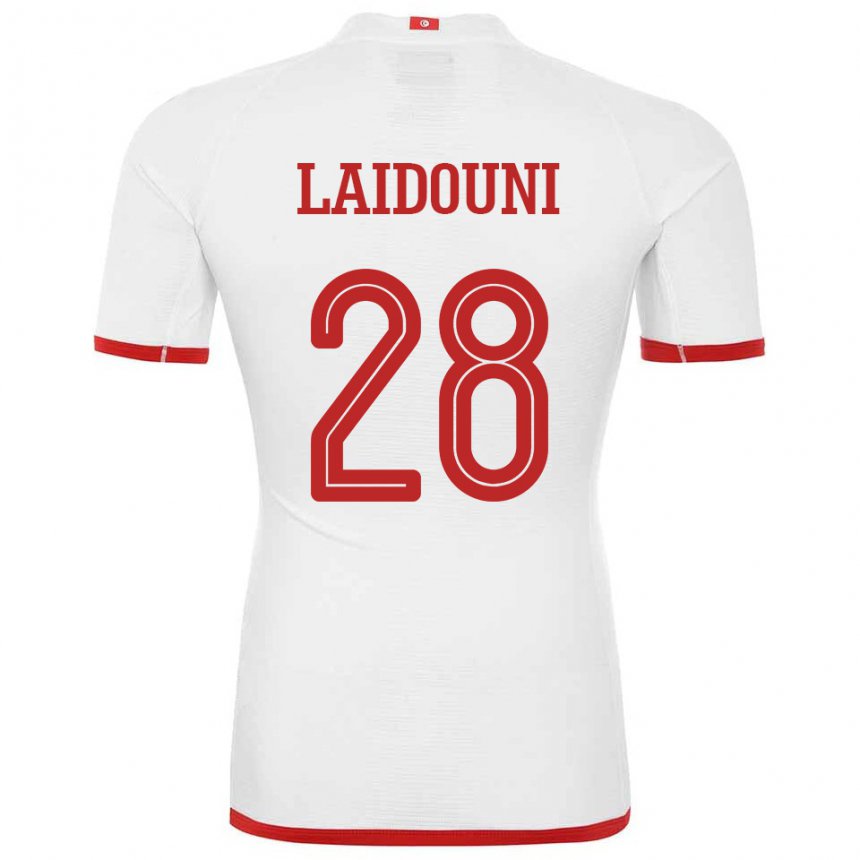 Niño Camiseta Túnez Aissa Laidouni #28 Blanco 2ª Equipación 22-24 La Camisa Perú