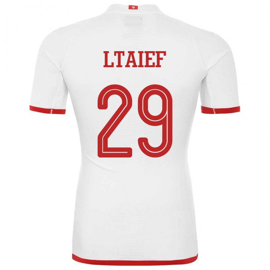 Niño Camiseta Túnez Sayfallah Ltaief #29 Blanco 2ª Equipación 22-24 La Camisa Perú