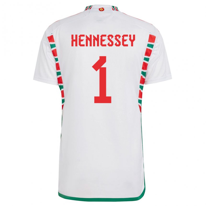 Niño Camiseta Gales Wayne Hennessey #1 Blanco 2ª Equipación 22-24 La Camisa Perú