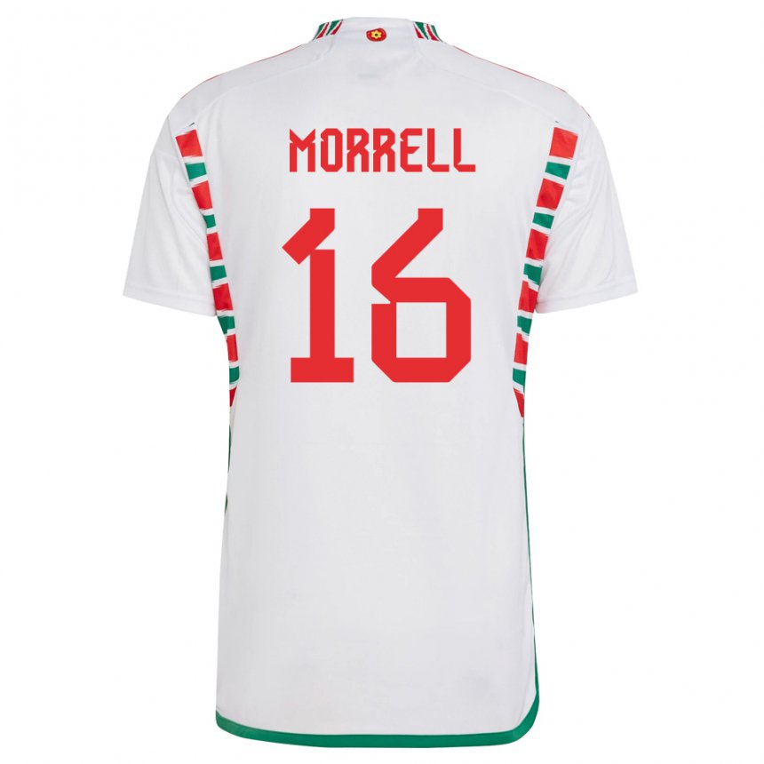 Niño Camiseta Gales Joe Morrell #16 Blanco 2ª Equipación 22-24 La Camisa Perú