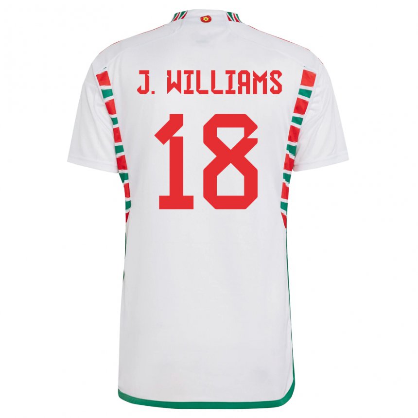 Niño Camiseta Gales Jonathan Williams #18 Blanco 2ª Equipación 22-24 La Camisa Perú