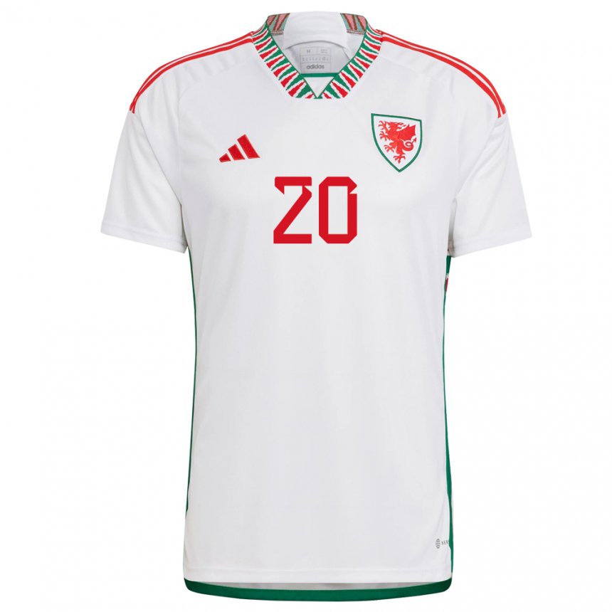 Niño Camiseta Gales Daniel James #20 Blanco 2ª Equipación 22-24 La Camisa Perú