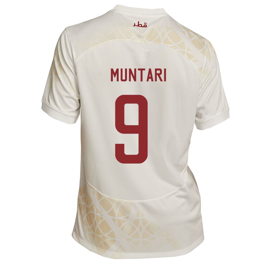 Niño Camiseta Catar Mohammed Muntari #9 Beis Dorado 2ª Equipación 22-24 La Camisa Perú