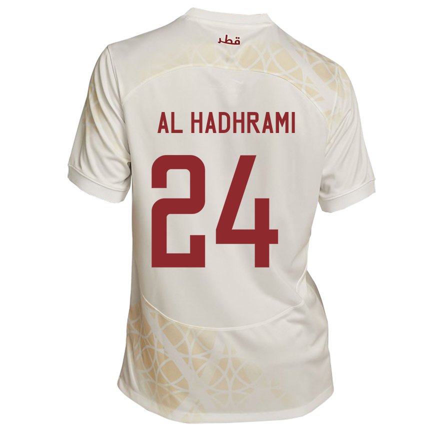 Niño Camiseta Catar Naif Abdulraheem Al Hadhrami #24 Beis Dorado 2ª Equipación 22-24 La Camisa Perú