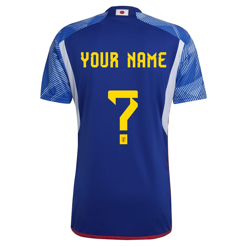 Hombre Camiseta Japón Su Nombre #0 Azul Real 1ª Equipación 22-24 La Camisa Perú