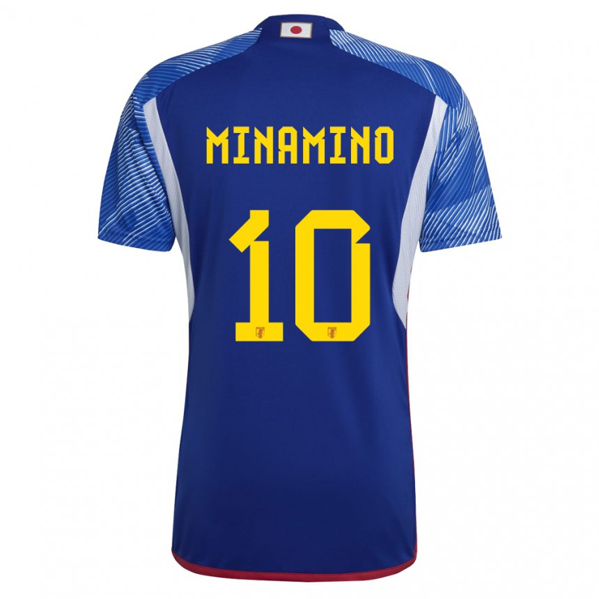 Hombre Camiseta Japón Takumi Minamino #10 Azul Real 1ª Equipación 22-24 La Camisa Perú